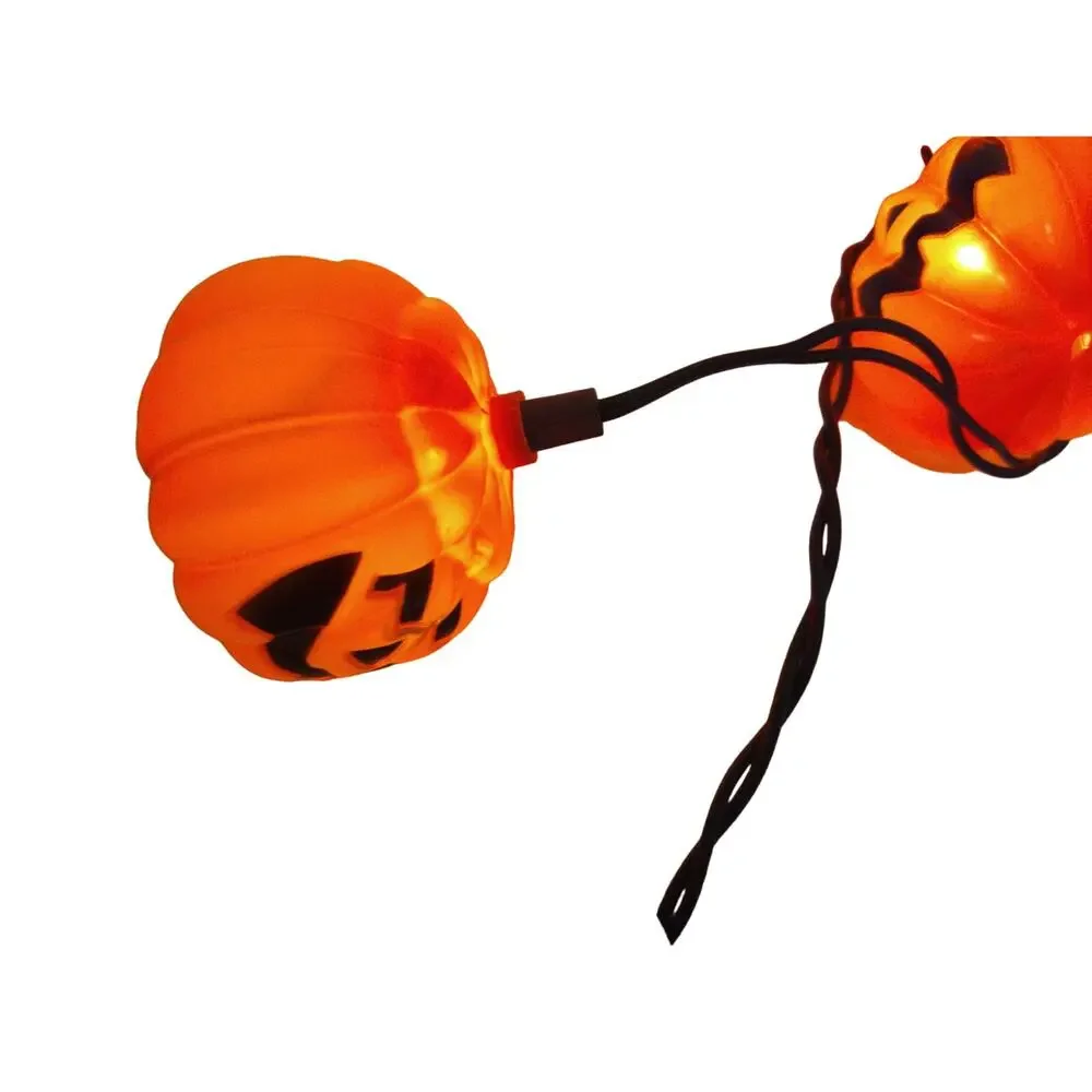 Halloween Pumpkin Blow Mold String Lights Set of 10